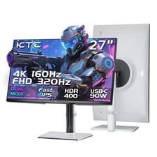 KTC 27 Inch 4K Gaming Monitor, Dual Mode UHD 160Hz & FHD 320Hz, H27P6