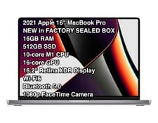 Apple MacBook Pro 16" (512GB SSD, M1 Pro, 16GB) Laptop - Space Gray - MK183LL/A