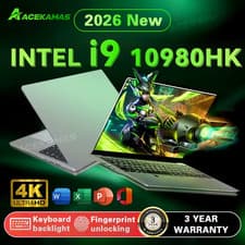 ACEKAMAS 2026 15.6" Intel Core i9 10980HK Laptop Computer Windows 11 Pro 16GB DD